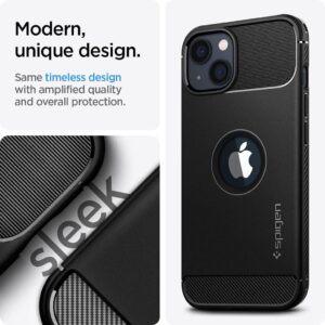 Spigen Rugged Armor Hülle - Perfekter Schutz für dein iPhone 13 in Matte Black