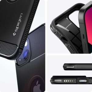 Spigen Rugged Armor Hülle - Perfekter Schutz für dein iPhone 13 in Matte Black