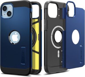 Spigen Tough Armor MagFit Hülle für iPhone 14 Plus in Navy Blue - Optimaler Schutz und Komfort