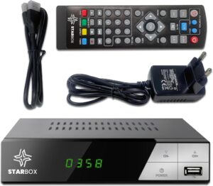 STAR BOX HD-168 Kabel Receiver: DVB-C DVB-T2 Full HD 1080P mit Universal 2in1 Fernbedienung