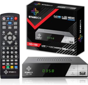 STAR BOX HD-168 Kabel Receiver: DVB-C DVB-T2 Full HD 1080P mit Universal 2in1 Fernbedienung