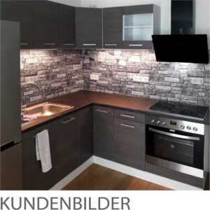 StickerProfis Küchenrückwand in Glasoptik mit Granitstein-Design, selbstklebend, 1.8mm dick, 60 x 400cm