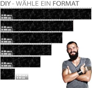 StickerProfis Küchenrückwand in Glasoptik Marmor Black - Der ideale Spritzschutz für Ihre Küche