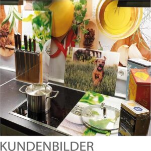 StickerProfis Küchenrückwand selbstklebend Glasoptik - KÜCHENZAUBER - 1.8mm, Versteift, alle Untergründe, Hart PET Material, PREMIUM 60 x 500cm