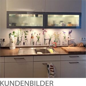 StickerProfis Küchenrückwand selbstklebend in Glasoptik mit Kräutergläser Design - Premium Qualität und Optik