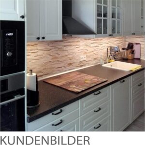 StickerProfis Küchenrückwand selbstklebend in Glasoptik - STEINWAND ASHLAR - PREMIUM 60 x 80cm