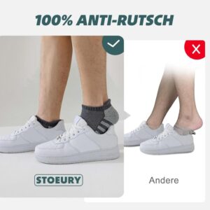 Stoeury Sneaker Socken für Herren und Damen in Grau, Größe 43-46