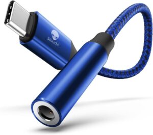 Stouchi Adapter USB C auf Klinke mit Hi Res DAC Chip - Blau