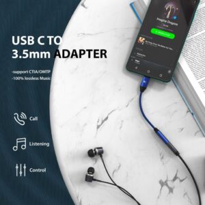 Stouchi Adapter USB C auf Klinke mit Hi Res DAC Chip - Blau