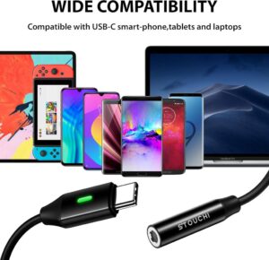 Stouchi USB C Kopfhörer Adapter - Perfekter Audio-Genuss für Deine USB C Geräte