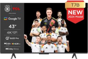 TCL 43T7B QLED Pro Fernseher: 4K Ultra HD, Smart TV mit Google TV Unterstützung