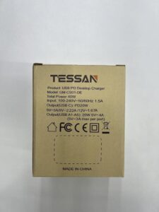 TESSAN USB C Ladegerät - 40W Multifunktionsadapter mit 6 Ports