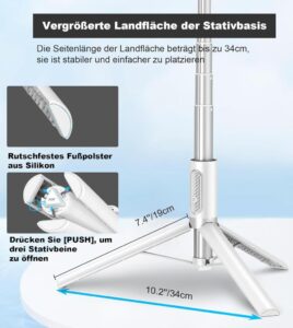 TONEOF 152CM Selfie Stick Stativ: Ihr perfekter Begleiter für beeindruckende Fotos und Videos