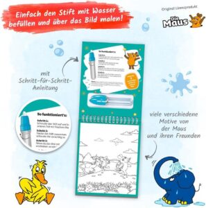 Trötsch Die Maus Zaubermalspaß mit Wasserstift: Einzigartiger Malblock für unendlichen Malspaß