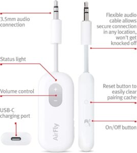 Twelve South AirFly SE - Der Bluetooth Wireless Transmitter / Adapter für grenzenloses Hörvergnügen