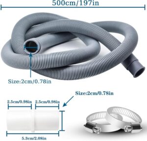 Universal Ablaufschlauch Verlängerung für Waschmaschinen und Geschirrspüler von Twoonto - 5 Meter