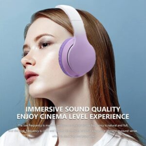 Usoun Bluetooth Over-Ear Kinderkopfhörer - Kabellos, Faltbar & Einstellbar - Violett