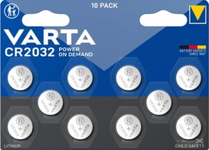 VARTA Batterien Knopfzellen CR2032 - 10 Stück - Power on Demand, Lithium, 3V