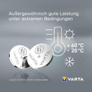 VARTA Batterien Knopfzellen CR2032 - 10 Stück - Power on Demand, Lithium, 3V