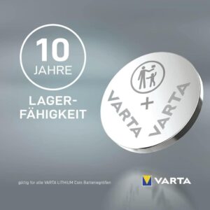 VARTA Batterien Knopfzellen CR2032 - 10 Stück - Power on Demand, Lithium, 3V