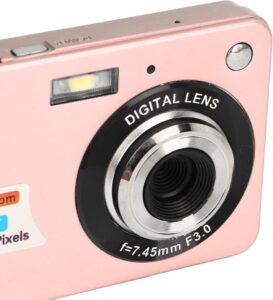 VBESTLIFE Digitalkamera für Fotografie und Vlogging - 4K 48 MP mit 8-fachem Digitalzoom und 550-mAh-Akku - Rosa