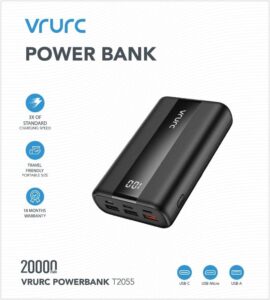 VRURC Power Bank 20000mAh - Klein, Stark und Schnellladend