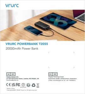 VRURC Power Bank 20000mAh - Klein, Stark und Schnellladend