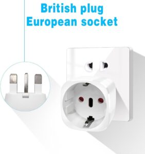 Vutizal Reiseadapter 2er Pack, Typ G Adapter England Deutschland - Dein unverzichtbarer Reisebegleiter