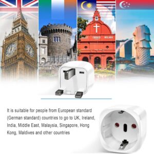 Vutizal Reiseadapter 2er Pack, Typ G Adapter England Deutschland - Dein unverzichtbarer Reisebegleiter