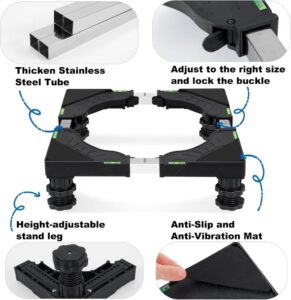 W B D WEIBIDA Waschmaschinensockel: Stabil, Verstellbar und leicht zu Montieren