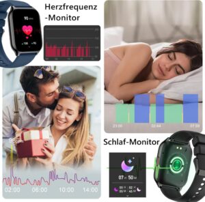 ZOSKVEE Smartwatch - Der Fitnesstracker mit Telefonfunktion für Damen und Herren