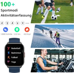 ZOSKVEE Smartwatch - Der Fitnesstracker mit Telefonfunktion für Damen und Herren