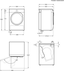 AEG T6DB40370 Kondensationstrockner - 7 kg Kapazität, Mengenautomatik und Knitterschutz