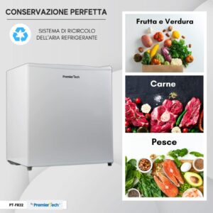 PremierTech Mini Gefrierschrank Freezer 32 Liter -24° Grad A++ 4**** Sterne 39dB PT-FR32 - Kompakt und energieeffizient