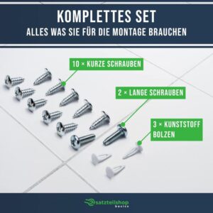 Universal Schleppscharnier Türmontage-Set wie LIEBHERR 9086322 - Kompatibel mit Liebherr und Miele