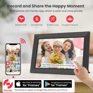 Frameo 10,1 Zoll WLAN Digitaler Bilderrahmen - Teilen Sie Ihre Erinnerungen in HD-Qualität