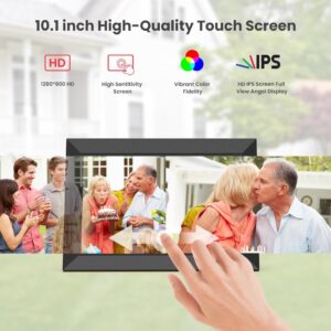 Frameo 10,1 Zoll WLAN Digitaler Bilderrahmen - Teilen Sie Ihre Erinnerungen in HD-Qualität