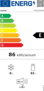 Comfee RCD132WH2 Tischkühlschrank – Kompakt und Leistungsstark