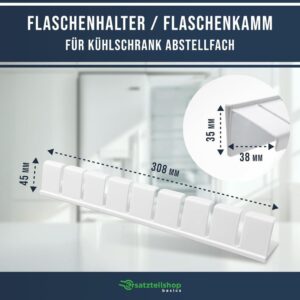 Flaschenhalter Flaschenrechen für Flaschenabsteller zum Klemmen - Perfekt für Bosch Siemens Neff Constructa Kühlschränke