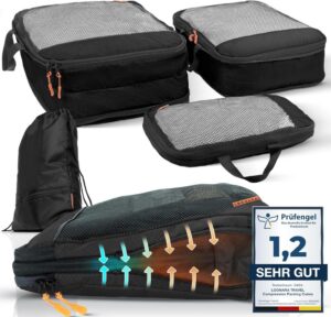 LOONARA Compression Packing Cubes Set - Dein ultimativer Organizer für Reisen und Camping