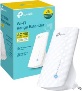 TP-Link RE190 AC750 WLAN-Repeater in Weiß – Erweitern Sie Ihre WLAN-Reichweite