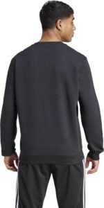 adidas Herren Feelcozy Essentials Fleece Sweatshirt in Schwarz/Weiß