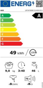 AEG LR7A70690 Waschmaschine - Leistungsstark, leise und energieeffizient