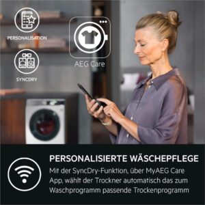 AEG TR9W75680 WiFi Wärmepumpentrockner: Nachhaltige und präzise Trockenergebnisse