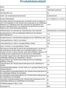 AEG TR9W75680 WiFi Wärmepumpentrockner: Nachhaltige und präzise Trockenergebnisse