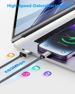 Aioneus iPhone Ladekabel [2Pack 2M] - MFi Zertifiziertes Lightning Kabel mit Schnelllade- und Datenübertragungsfunktion