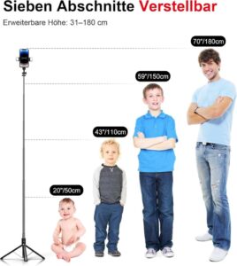 ASHINER Selfie Stick Handy Stativ: Dein ultimativer Begleiter für professionelle Fotos und Videos