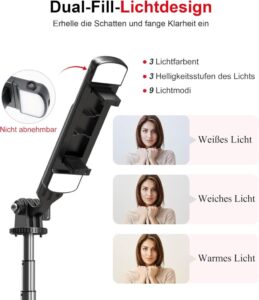 ASHINER Selfie Stick Handy Stativ: Dein ultimativer Begleiter für professionelle Fotos und Videos