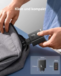 Baseus USB C Ladegerät - 65W 3-Port Schnellladegerät mit GaN Technologie