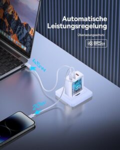 Baseus USB C Ladegerät: 65W 3-Port Schnellladegerät mit PPS und GaN Technologie